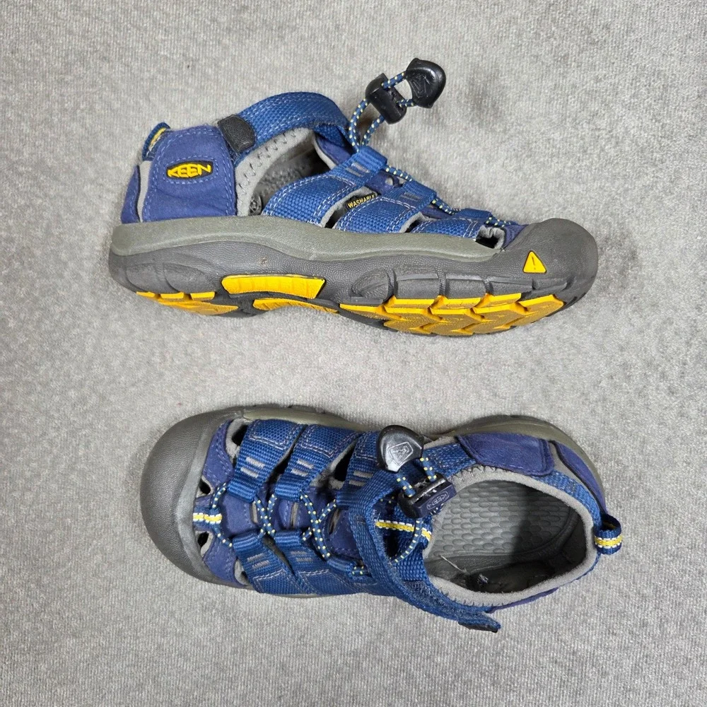 KEEN Newport H2 Water Sandals Hiking Shoes Kids Size 13 Blue Yellow Sporty